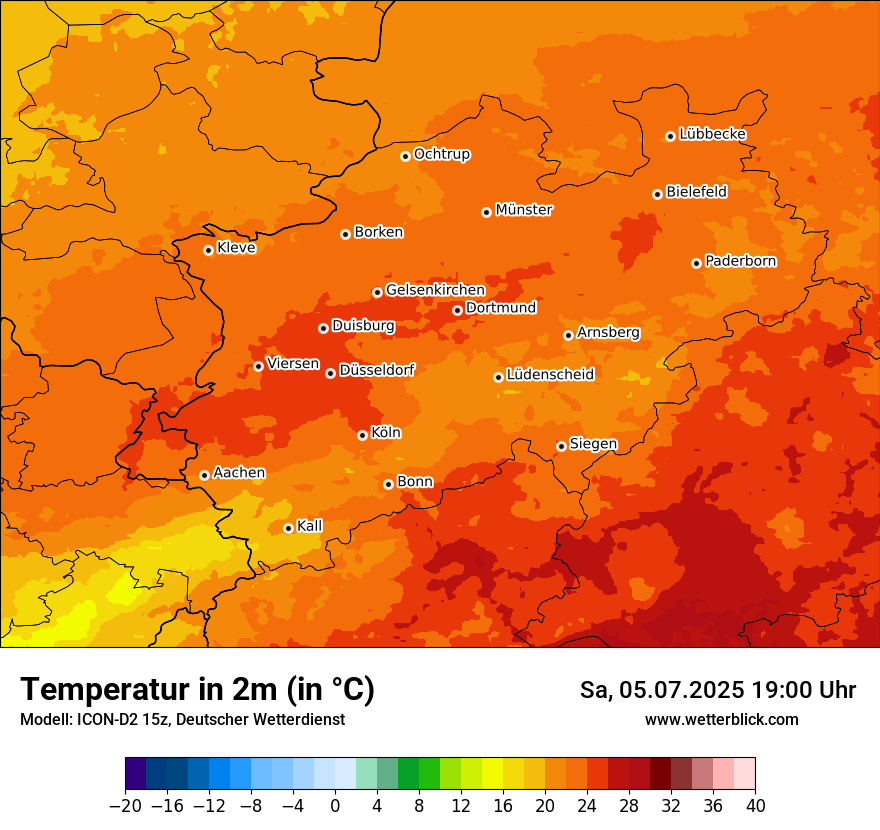Modellkarten Temperatur