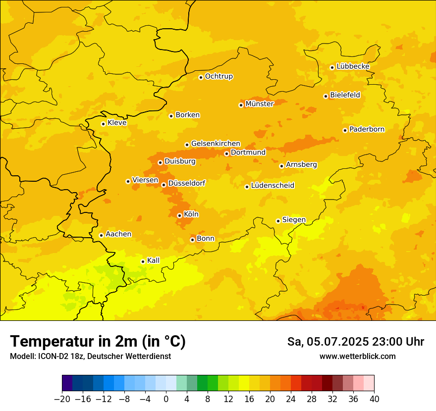 Modellkarten Temperatur