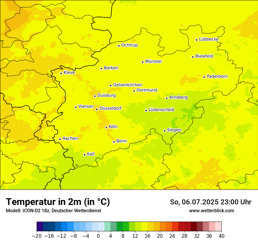Modellkarten Temperatur
