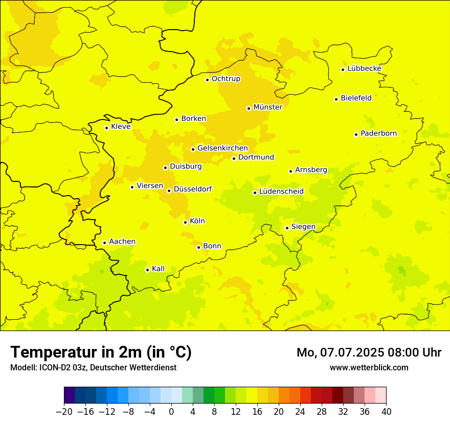 Modellkarten Temperatur