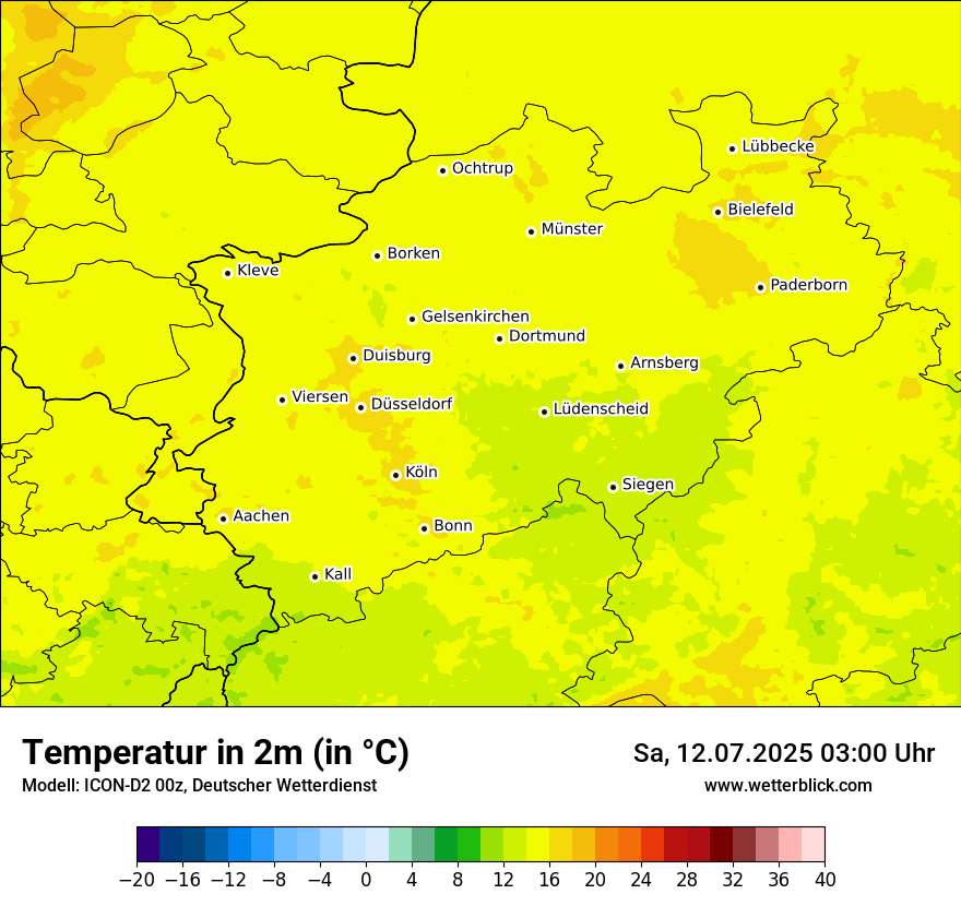 Modellkarten Temperatur