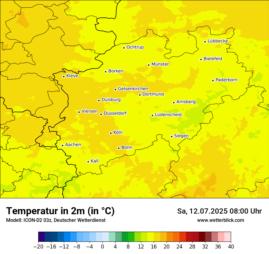 Modellkarten Temperatur
