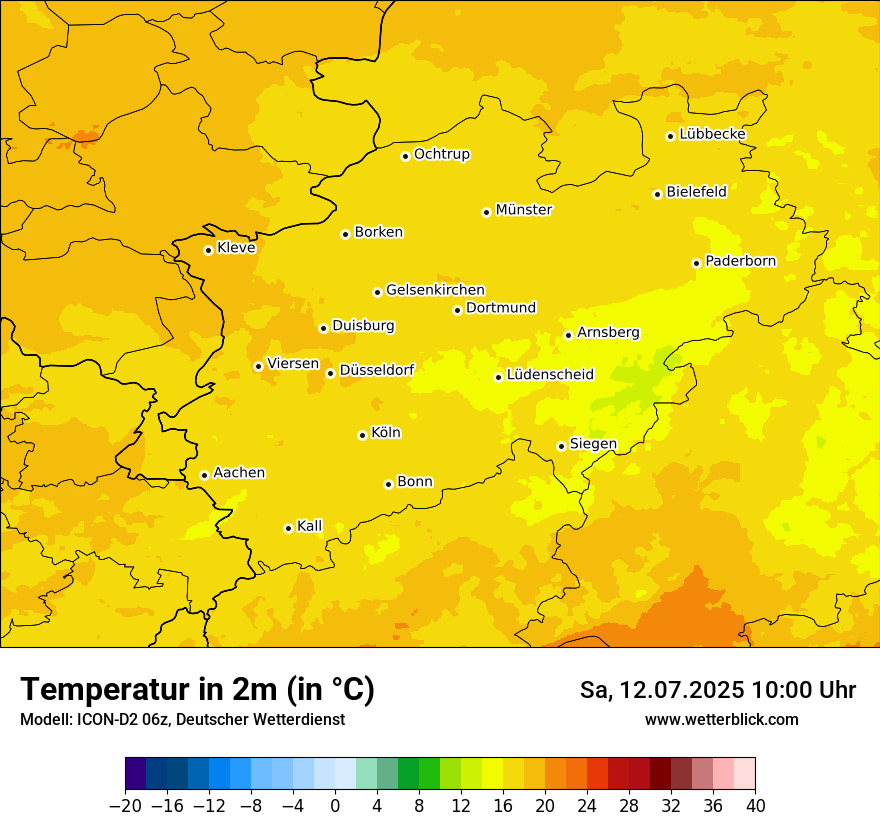 Modellkarten Temperatur