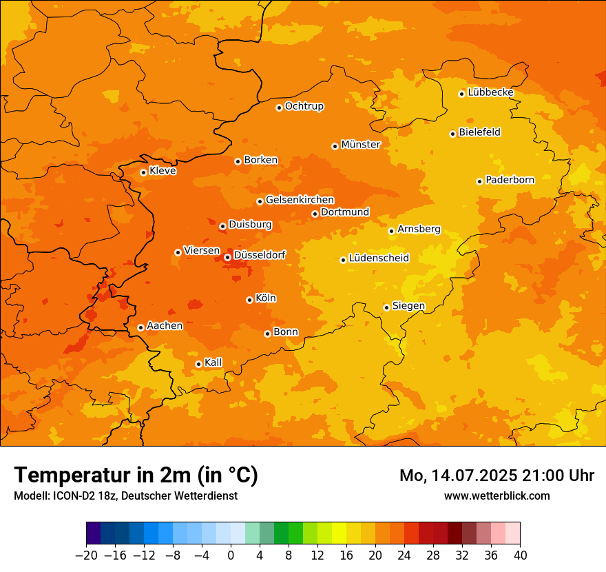 Modellkarten Temperatur
