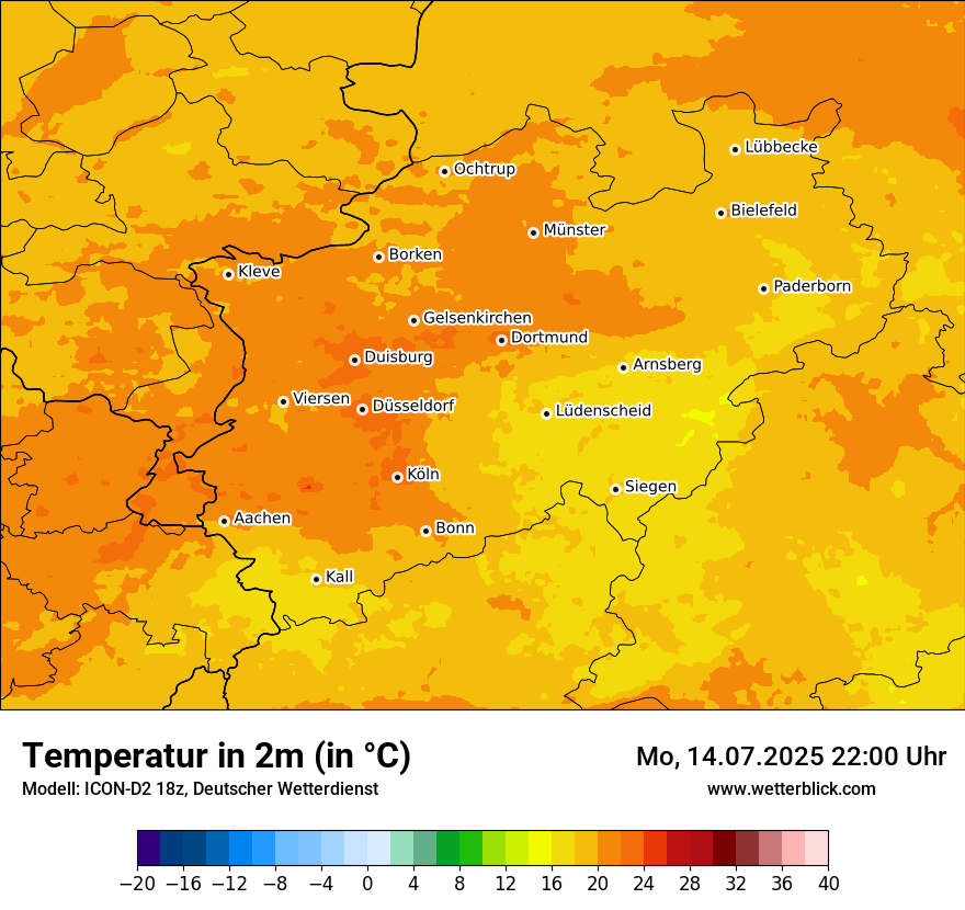 Modellkarten Temperatur
