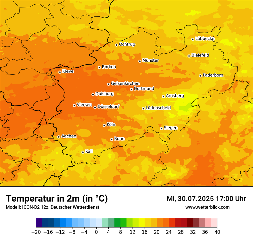 Modellkarten Temperatur