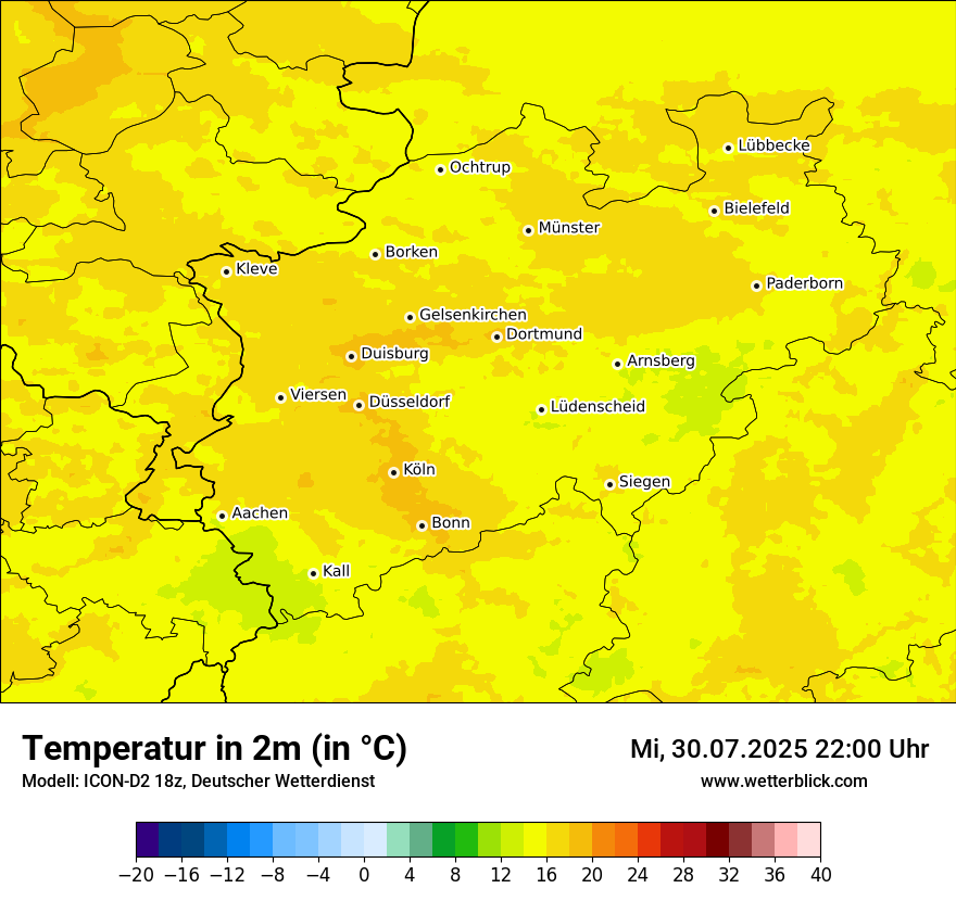 Modellkarten Temperatur
