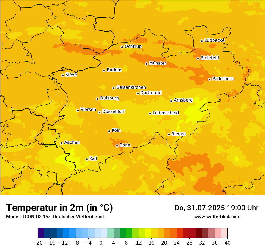 Modellkarten Temperatur