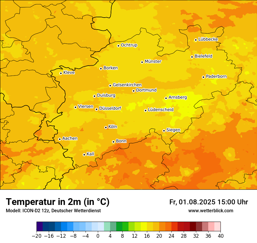 Modellkarten Temperatur