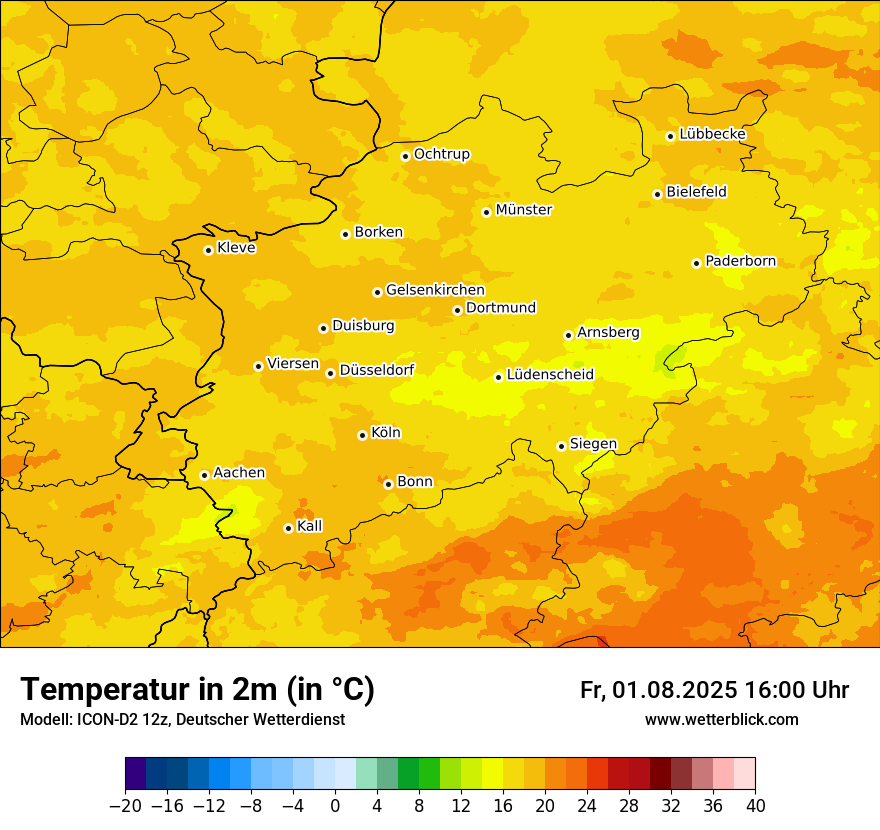 Modellkarten Temperatur