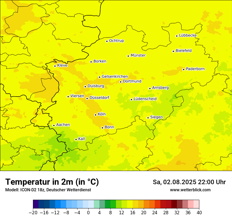 Modellkarten Temperatur