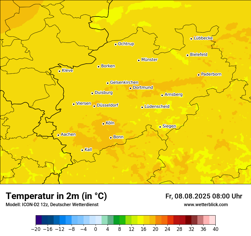 Modellkarten Temperatur