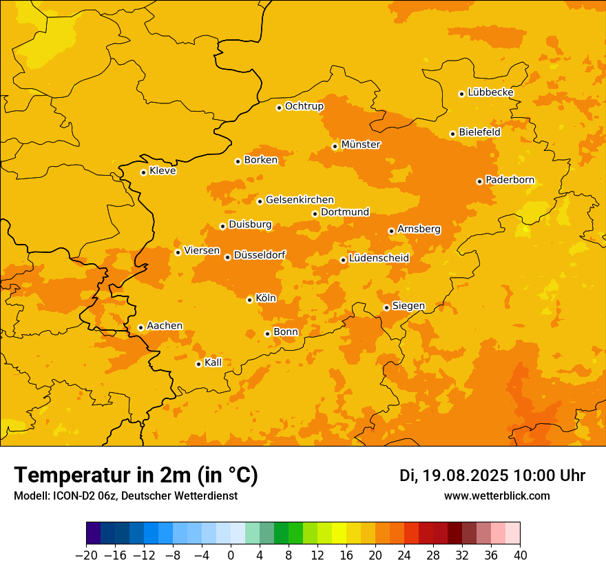 Modellkarten Temperatur
