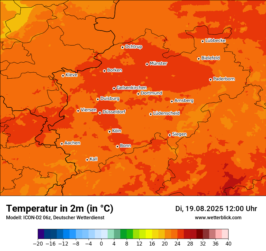 Modellkarten Temperatur