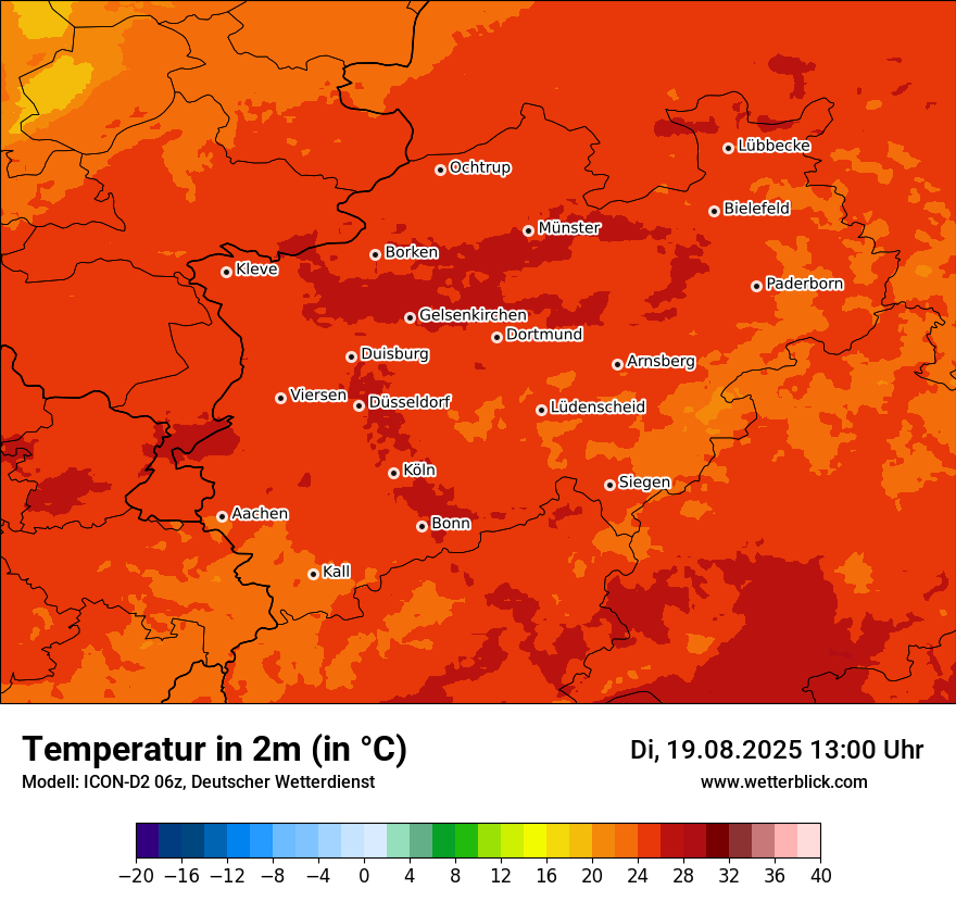 Modellkarten Temperatur