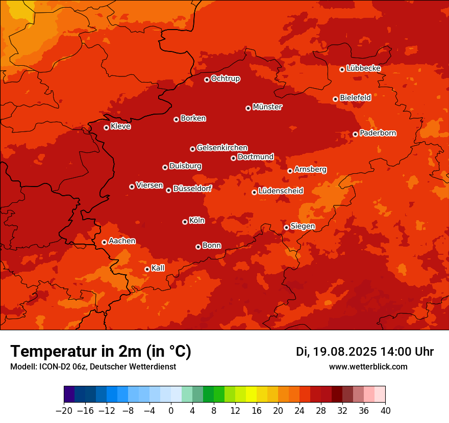 Modellkarten Temperatur