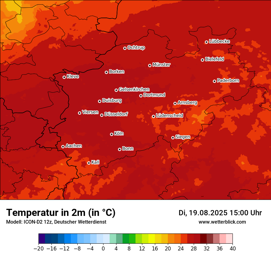 Modellkarten Temperatur