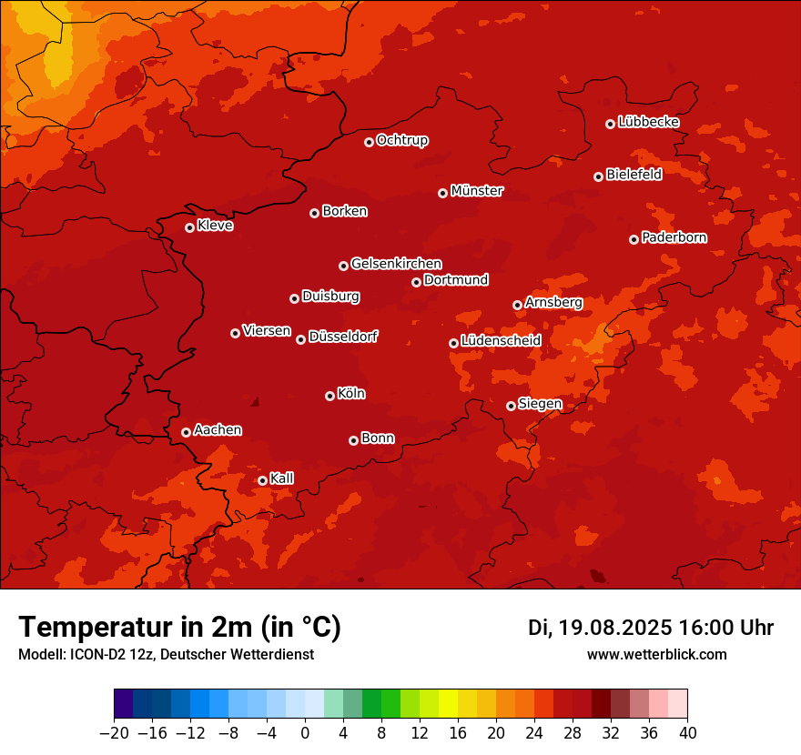 Modellkarten Temperatur