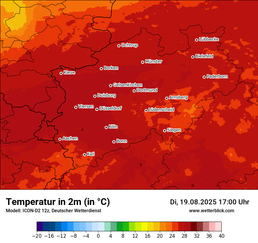 Modellkarten Temperatur