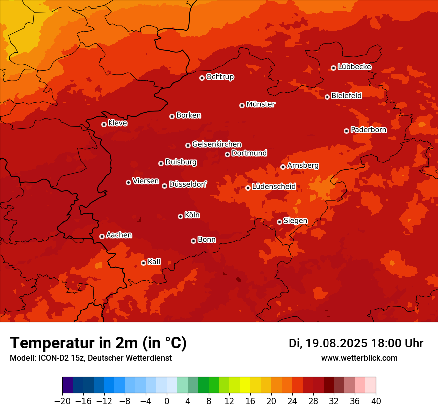 Modellkarten Temperatur