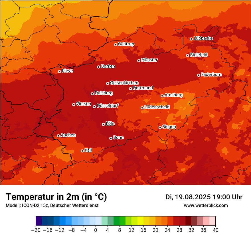 Modellkarten Temperatur