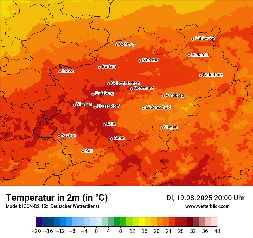 Modellkarten Temperatur