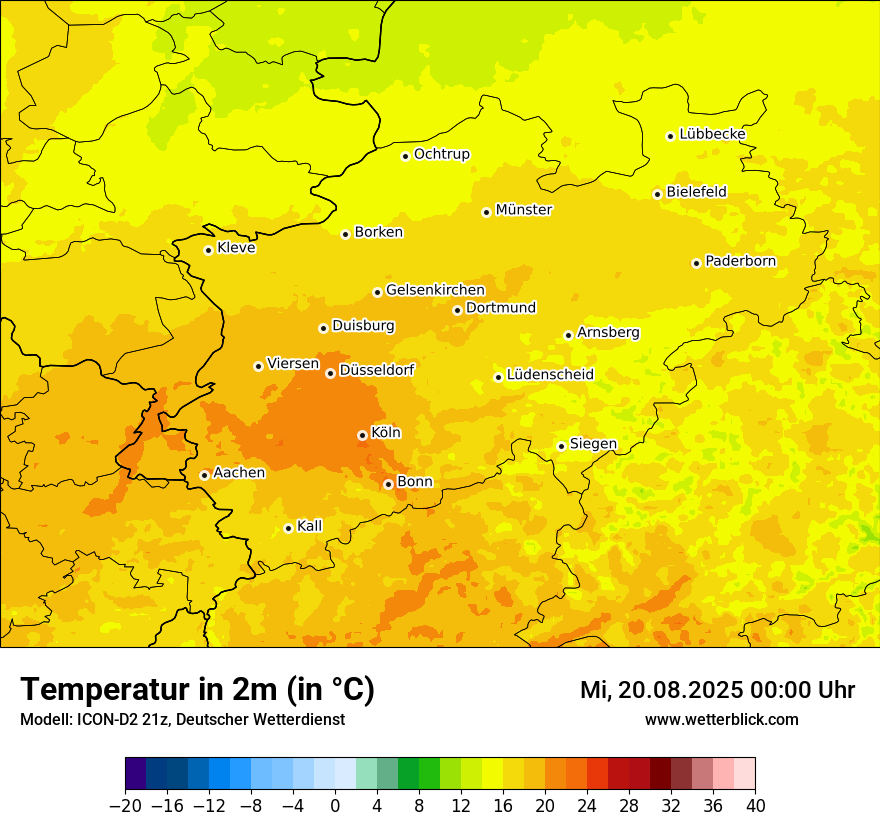 Modellkarten Temperatur