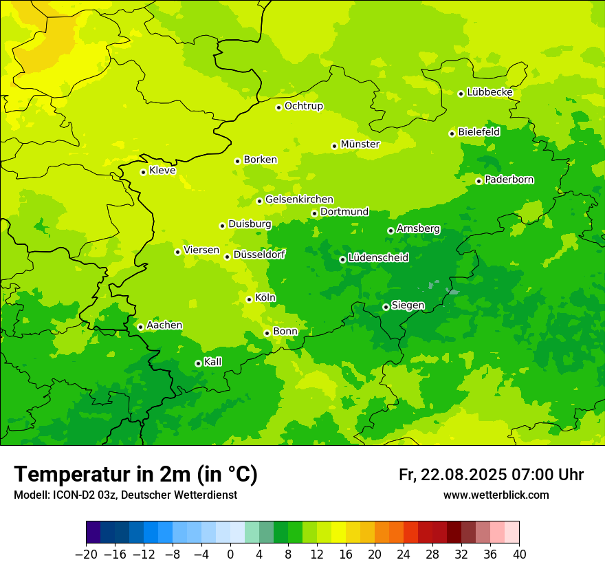 Modellkarten Temperatur