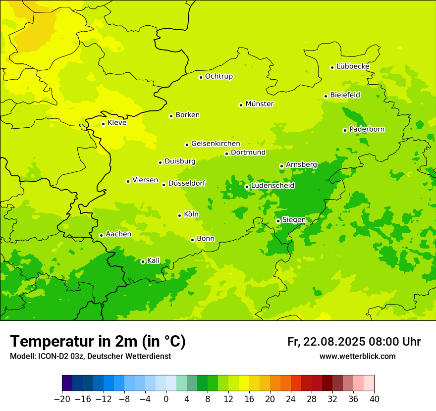 Modellkarten Temperatur