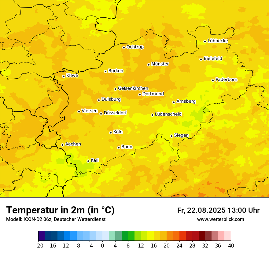 Modellkarten Temperatur
