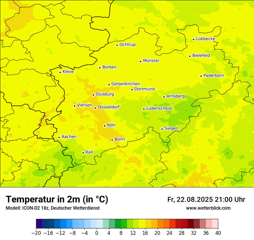 Modellkarten Temperatur