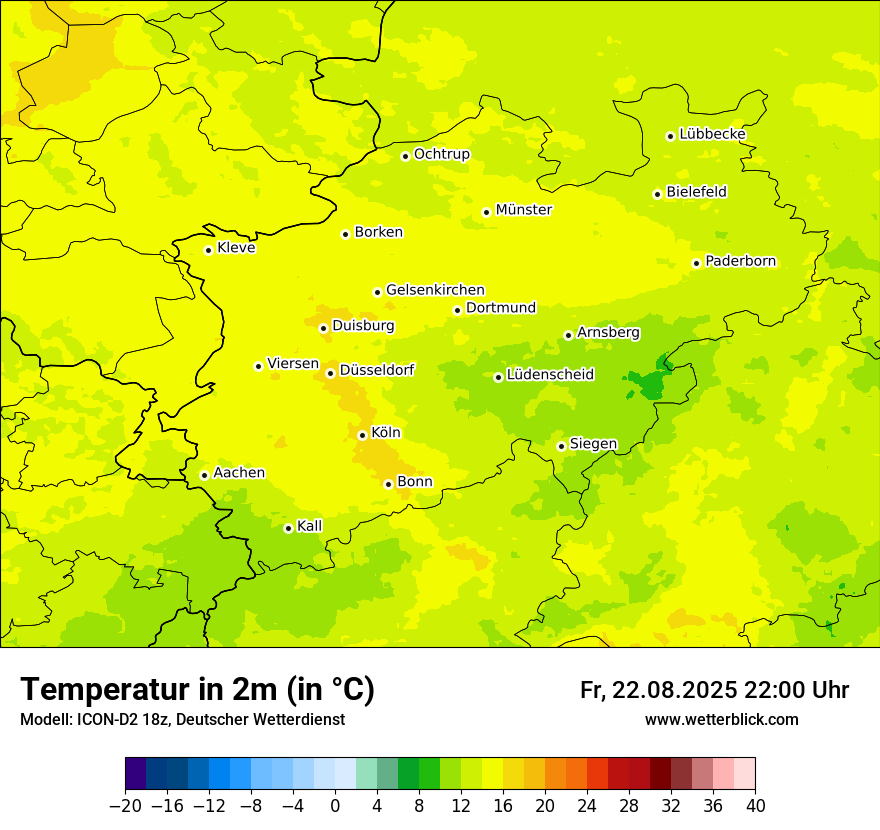 Modellkarten Temperatur