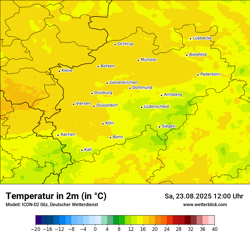 Modellkarten Temperatur