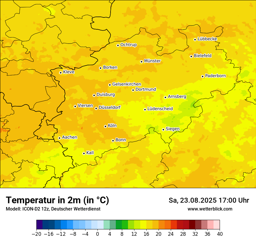 Modellkarten Temperatur
