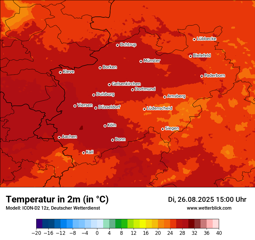 Modellkarten Temperatur