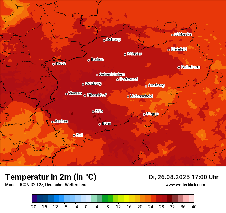 Modellkarten Temperatur