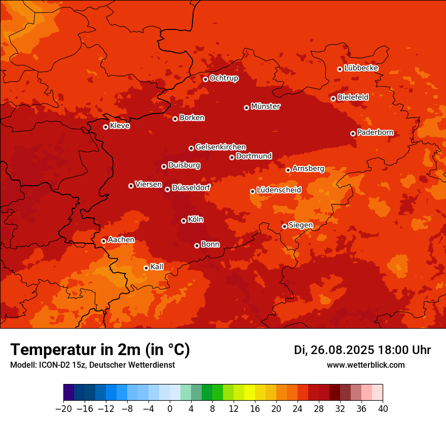 Modellkarten Temperatur