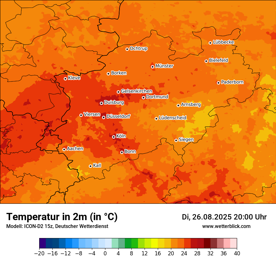 Modellkarten Temperatur