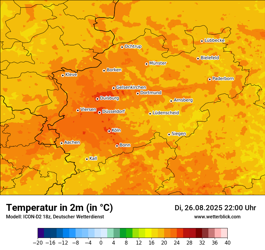 Modellkarten Temperatur