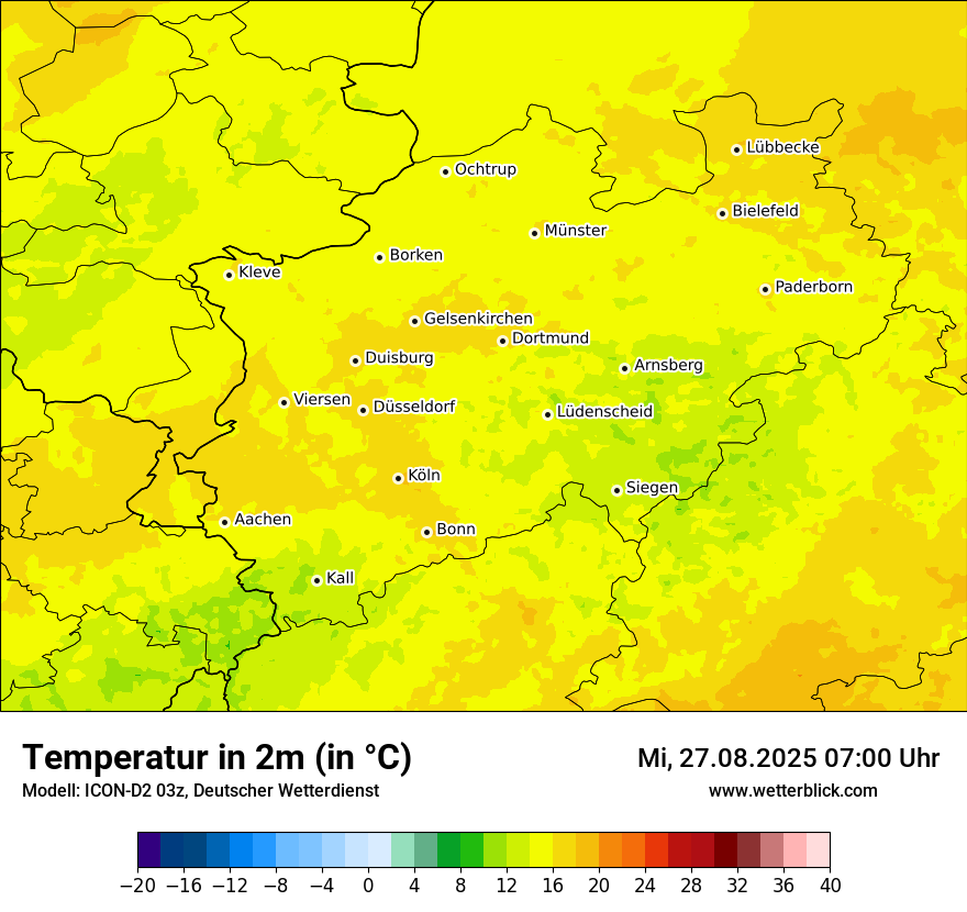 Modellkarten Temperatur