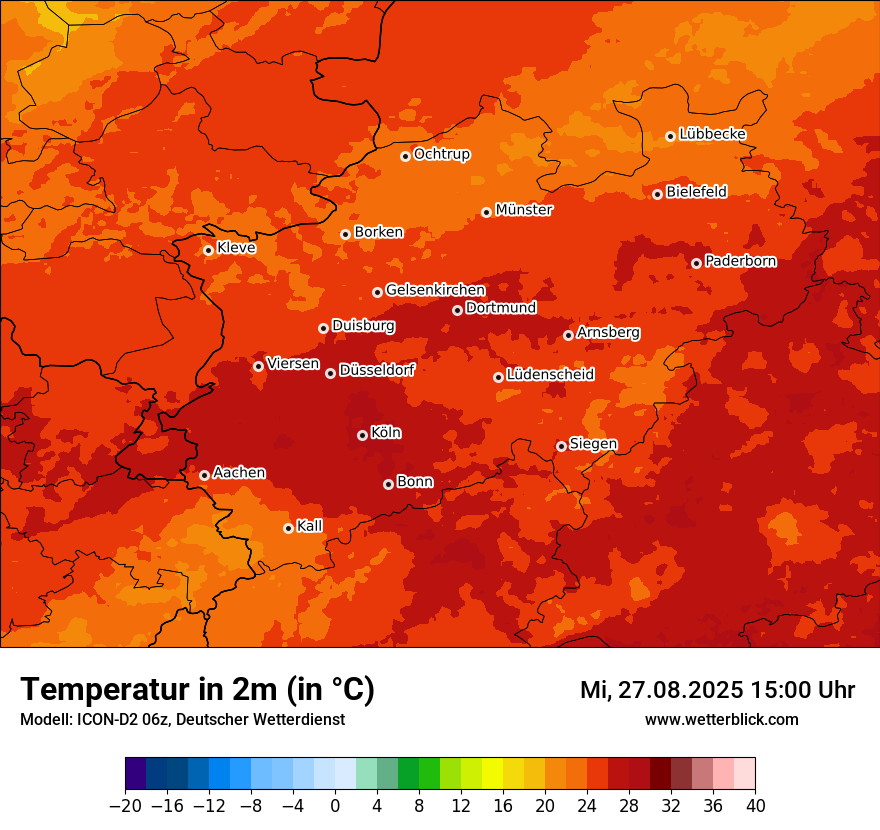 Modellkarten Temperatur