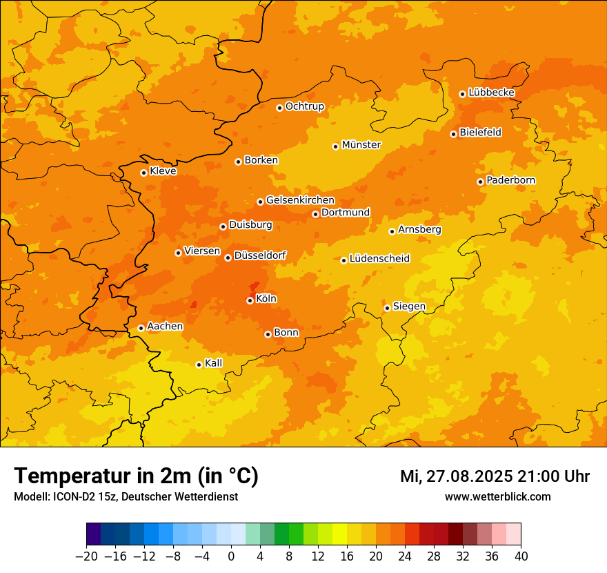 Modellkarten Temperatur