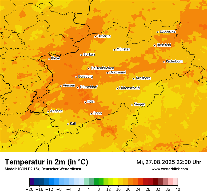 Modellkarten Temperatur