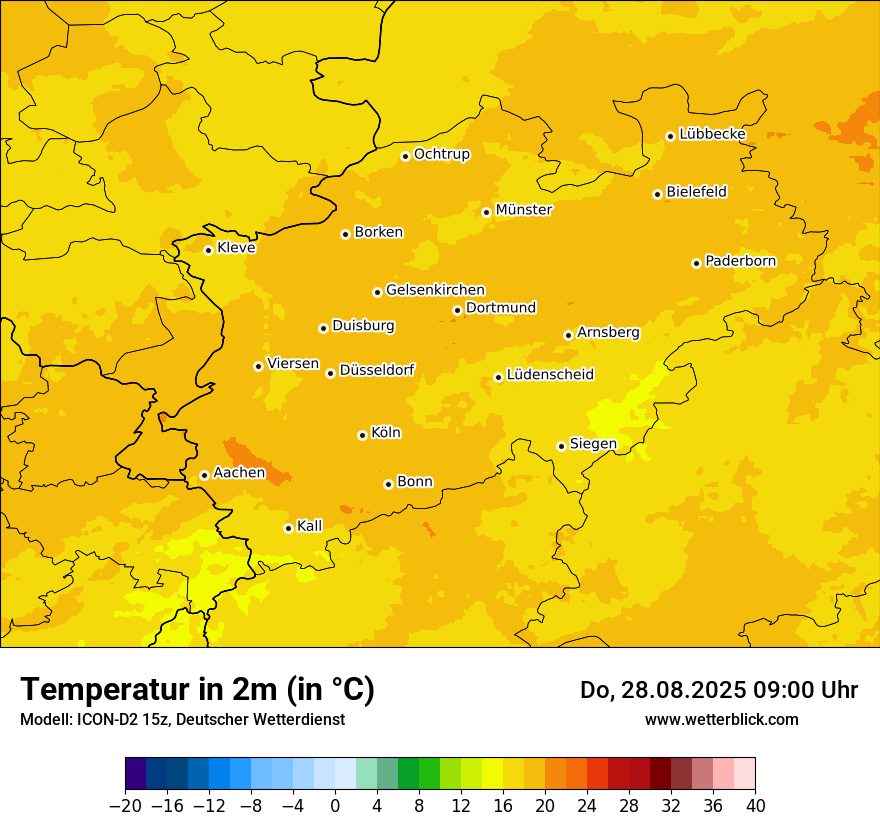 Modellkarten Temperatur