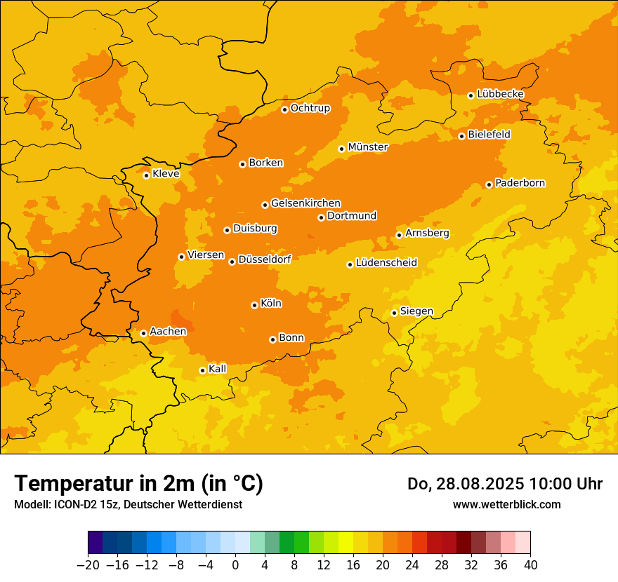 Modellkarten Temperatur
