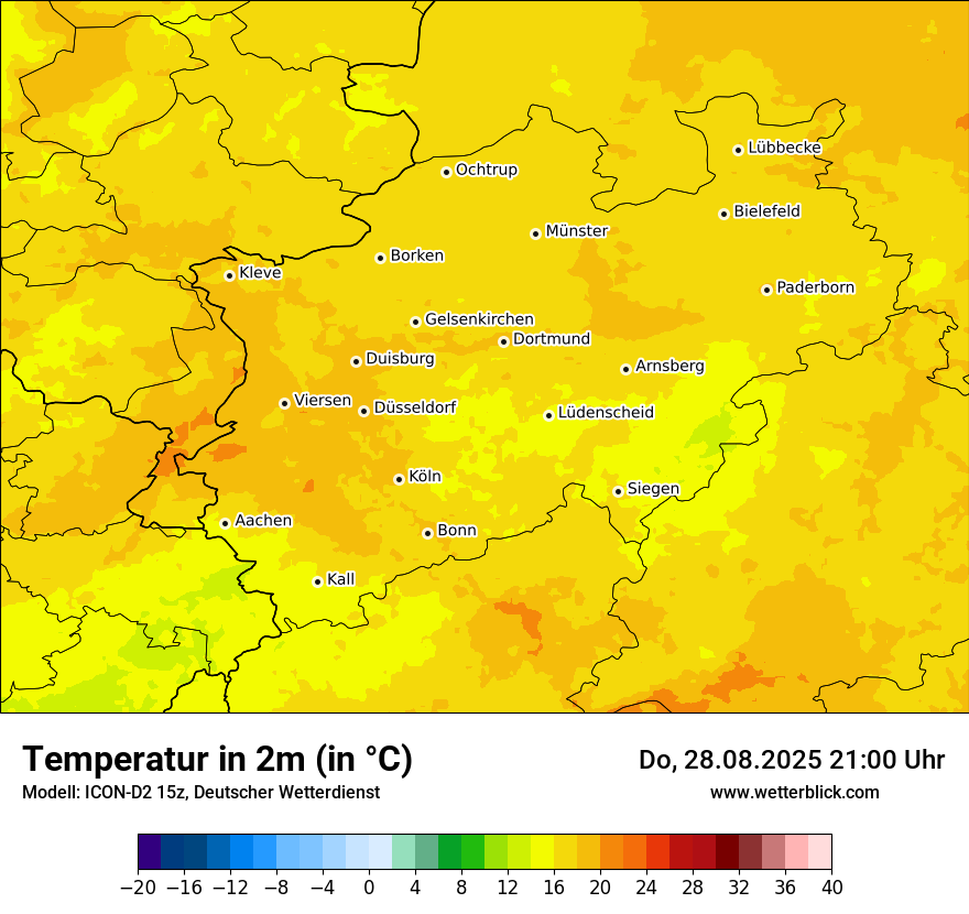 Modellkarten Temperatur