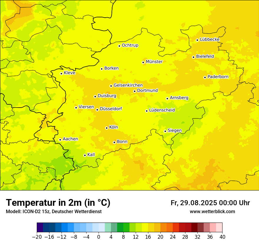 Modellkarten Temperatur