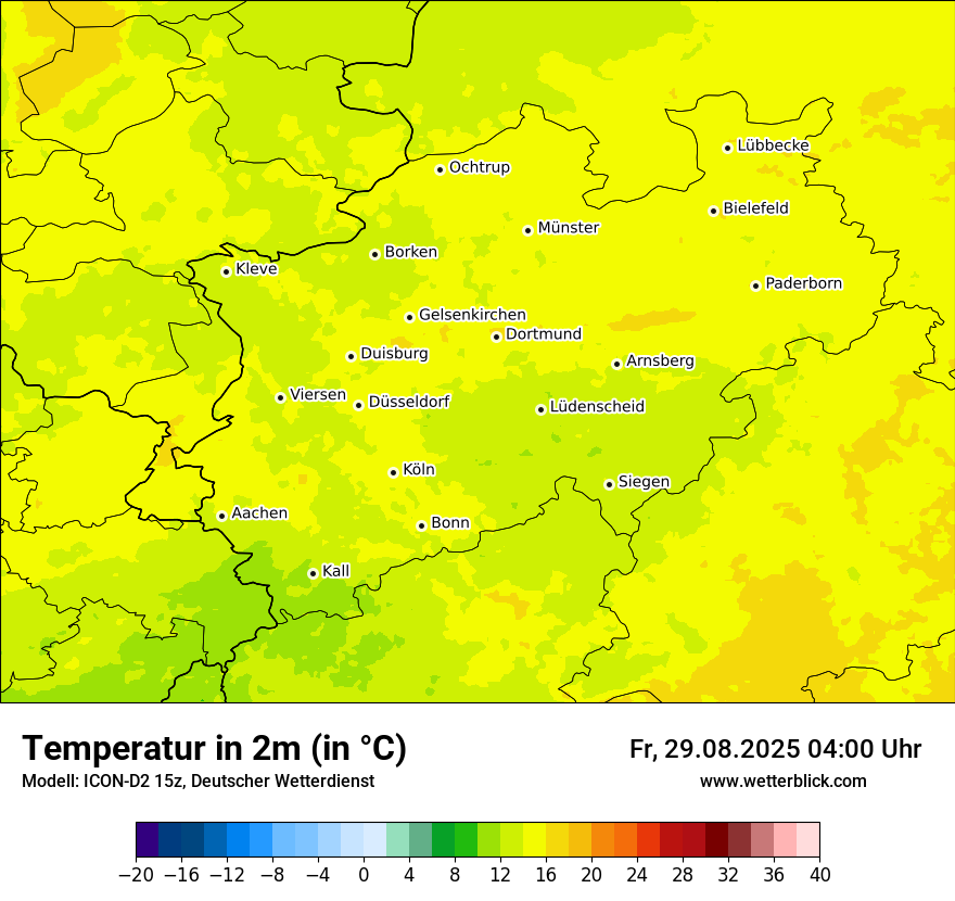 Modellkarten Temperatur