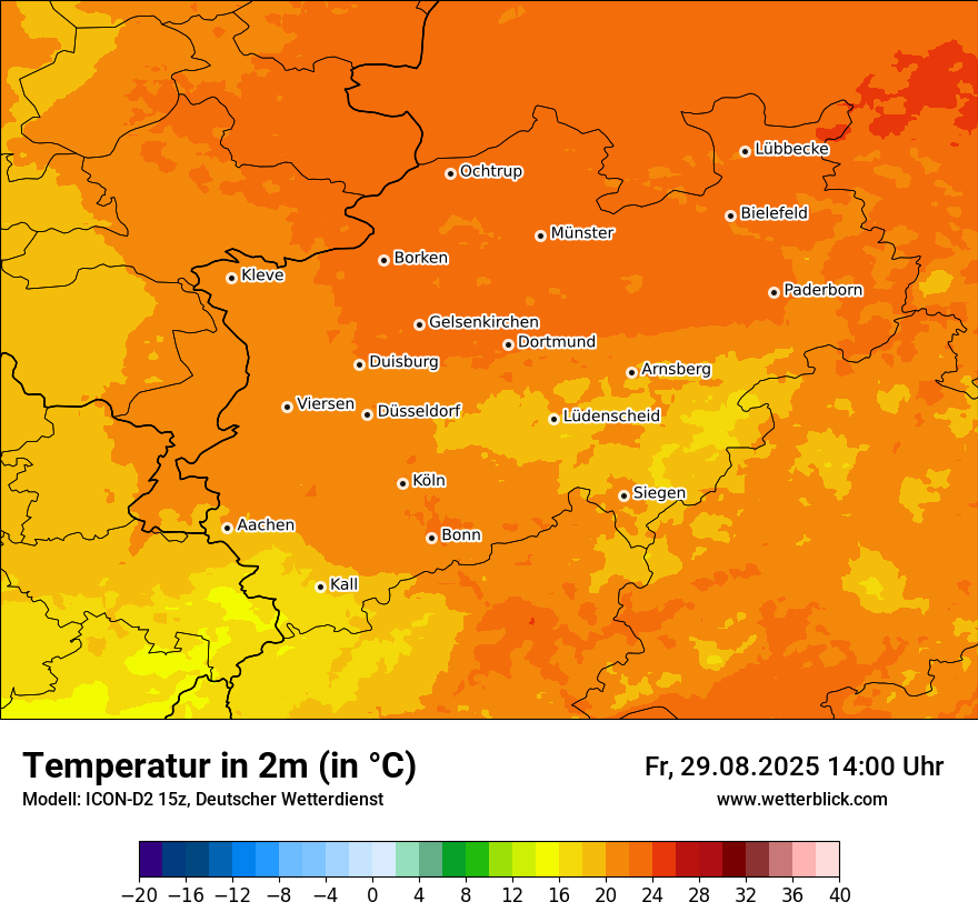 Modellkarten Temperatur