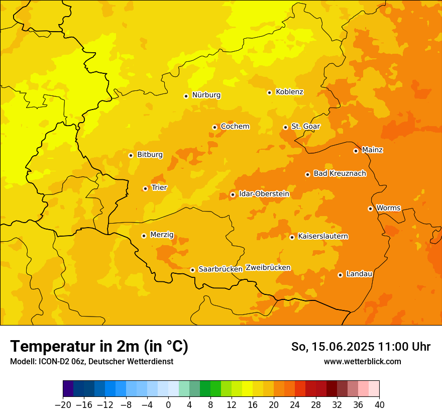 Modellkarten Temperatur